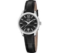 JAGUAR Uhr Für Damen J1046/4 Acamar Silber Edelstahl Case SchwarzLeder Band