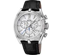 JAGUAR Herrenuhr J857/A Swiss Made Gehäuse aus Edelstahl 316L silber Lederband schwarz
