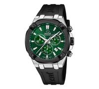 Jaguar quarz schwarzem herren uhr mit grünem zifferblatt und silikon armband one_size Schwarz