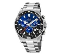 Jaguar quarz silberfarbenem herren uhr mit schwarzem zifferblatt und edelstahl armband one_size Silber