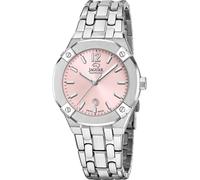 JAGUAR Swiss Made Damen Analog Quarzuhr Edelstahl 316L Silber - Quarzwerk - Saphirglas Hochwertig - Wasserdicht 10 ATM - Kalender J1016/2 - Diplomatic