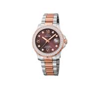 JAGUAR Swiss Made Damenuhr Analog aus Edelstahl 316L Bronze | Quarzuhr, Kalender, Widerstandsfähiges Saphirglas, Wasserdicht 20 ATM, J894/2, Woman, Braunes Zifferblatt