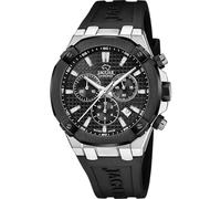 JAGUAR Swiss Made Herrenuhr Analog aus Kautschuk Schwarz J1020/2 | Quarzwerk, Chronograph, Kalender, Widerstandsfähiges Saphirglas