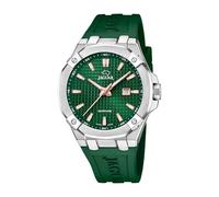 Jaguar Herrenuhr Diplomatic J1010/3 – Edelstahl 316L, Quarz, Kautschukarmband Grün, Saphirglas