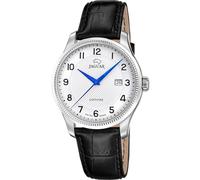 JAGUAR Swiss Made Herrenuhr Analog aus Leder Schwarz | Quarzwerk, Kalender, Widerstandsfähiges Saphirglas, Wasserdicht 5 ATM Elegant J1042/1 Essentia