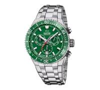 JAGUAR Swiss Made Herrenuhr Chronograph aus Edelstahl 316L | Quarzuhr, Kalender, Widerstandsfähiges Saphirglas, Wasserdicht 10 ATM, J1022/3, Ceramic, Grünes Zifferblatt