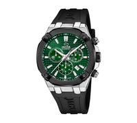 JAGUAR Herren-Armbanduhr J1020/1 Diplomatic Gehäuse aus Edelstahl 316L, silberfarben, Kautschukarmband, Schwarz