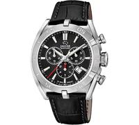 JAGUAR Swiss Made Herrenuhr Leder Schwarz - Chronograph Quarz, Datum, Saphirglas - Wasserdicht 10 ATM - Casual - J857/D Executive