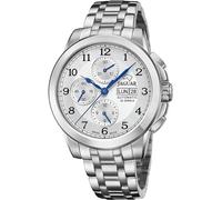 JAGUAR Swiss Made Uhr Automatik Herren aus Edelstahl 316L | Analog, Kalender, Widerstandsfähiges Saphirglas, Wasserdicht 10 ATM J978/1, Silberfarbenes Zifferblatt, Hypoallergen