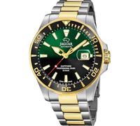 JAGUAR Swiss Made Uhr Automatik Herren aus Edelstahl 316L Goldfarben | Analog, Kalender, Widerstandsfähiges Saphirglas, Wasserdicht 20 ATM J887/4, Faltschließe