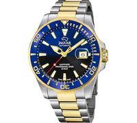 JAGUAR Swiss Made Uhr Automatik Herren aus Edelstahl 316L Goldfarben | Analog, Kalender, Widerstandsfähiges Saphirglas, Wasserdicht 20 ATM J887/3, Faltschließe
