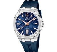 JAGUAR Swiss Made Uhr Automatik Herren aus Kautschuk Blau Uhr Analog | Herren, Kalender, Widerstandsfähiges Saphirglas, Wasserdicht 10 ATM J1030/2 Automatico