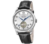 JAGUAR Swiss Made Uhr Automatik Herren aus Leder Schwarz