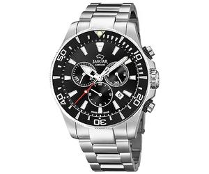 JAGUAR Uhr Modell J861/3 aus der Kollektion Executive, Gehäuse 43,5 mm, Schwarz mit Stahlband für Herren