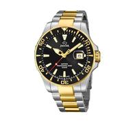 Jaguar Uhr Modell J863/D aus der Executive Kollektion, Gehäuse 43,5 mm schwarz mit zweifarbigem Stahlband für Herren, Einfarbig