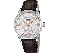 JAGUAR - Unisex Erwachsener Uhrenmodell J662 / B aus der ACAMAR-Kollektion, 42,5 mm weißes Gehäuse mit dunkelbraunem Lederarmband für Herren - J662/B