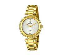 JAGUAR - Unisex Erwachsener Uhrenmodell J830 / 1 aus der Cosmopolitan-Kollektion, 34,5 mm weißes Gehäuse mit plattiertem Stahlband für Damen - J830/1