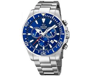 JAGUAR - Unisex Erwachsener Uhrenmodell J861 / 2 aus der Executive-Kollektion, 43,5 mm blaues Gehäuse mit Stahlband für Herren - J861/2