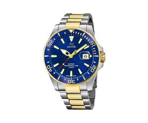 JAGUAR - Unisex Erwachsener Uhrenmodell J863 / C aus der Executive-Kollektion, 43,5 mm blaues Gehäuse mit zweifarbigem Stahlarmband für Herren - J863/C