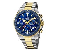 JAGUAR - Unisex Erwachsener Uhrenmodell J873 / 1 aus der Executive-Kollektion, 46,5 mm blaues Gehäuse mit zweifarbigem Stahlarmband für Herren - J873/1