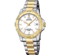 JAGUAR - Unisex Erwachsener Uhrenmodell J896 / 1 aus der Woman-Kollektion, 34 mm weißes Gehäuse mit zweifarbigem Stahlarmband für Damen - J896/1