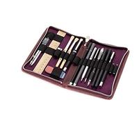 Jahn-Tasche - Großes Federmäppchen/Exklusives Stifte-Etui Größe L aus Büffel-Leder, Rost-Rot, Modell 014