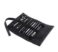 Jahn-Tasche - Stylische Stifterolle/Rollmäppchen Größe L aus Büffel-Leder, Blau-Schwarz, Modell 015