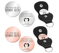 Jahrestag Geschenk für Ihn Sie Pinguin Liebesmünzen Karte Geschenk für Paare Ich Liebe Dich Geschenke für Frauen Geschenk Valentinstag Glücksbringer Frauen Liebesgeschenke für Freundin Silber Roségold