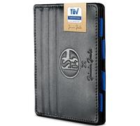 Jaimie Jacobs FC Schalke 04 X Flap Boy Slim Magic Wallet Geldbeutel aus Leder S04 Fanartikel (Ohne Münzfach)