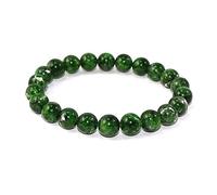 Jaipur Gems Mart Natürliche AAA Chrome Diopside Armband Stretch-Armband | 7-7,5? Länge Chrome Diopside Armband Edelstein-Armband | Unisex-Armband | 10mm runde Form Perlen | Männer Perlen Armband
