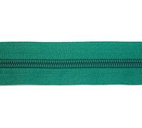Jajasio Endlosreißverschluss mit Zipper 3mm (Nonlock), 50 Meter, Reißverschluss endlos Auswahl aus 40 Farben/Farbe: 79 - smaragdgrün