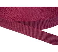 Jajasio PP Gurtband 50mm breit aus Polypropylen, 1.2mm Stark in 41 Farben 21 - dunkelrot 6 Meter