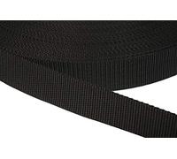 Jajasio PP Gurtband 50mm breit aus Polypropylen, 1.2mm Stark in 41 Farben 41 - schwarz 50 Meter