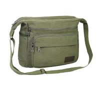 JAKAGO Wasserdichte Umhängetasche Herren,Multi-Tasche aus Segeltuch 15 Zoll Messenger Bag Arbeit Taschen für Herren & Damen,für Schule Reisen Arbeiten täglicher Gebrauch, Grün