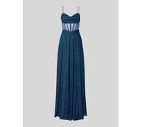 Jake*s Cocktail Abendkleid mit Spaghettiträger in Petrol, Größe 50