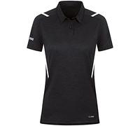 JAKO Poloshirt Challenge Damen Schwarz-Meliert/Weiß Größe 42