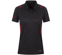 JAKO Challenge Poloshirt Damen schwarz meliert/rot 36