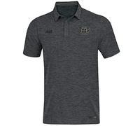 Jako Damen Bayer 04 Leverkusen Polo Premium Basics, (Saison 19/20), anthrazit meliert, 38, BA6329I