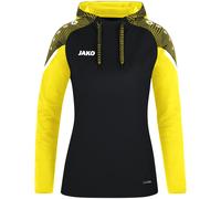 Jako Damen Kapuzensweat Performance 6722-808 44 Schwarz/Soft Yellow