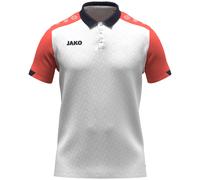 Jako Damen Polo Dynamic 6370D-026 L Weiß/Coral/Marine