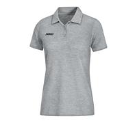 JAKO Damen Poloshirt Base, Hellgrau-Meliert, 40