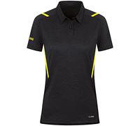 JAKO Challenge Poloshirt Damen schwarz meliert/neonorange 44