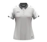 JAKO Damen Poloshirt Dynamic 6370D-837 - 100% rec. Polyester - Hellgrau/Weiß/Grau - Größe S