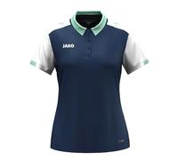 JAKO Damen Poloshirt Dynamic, Marine/weiß/Minze, L