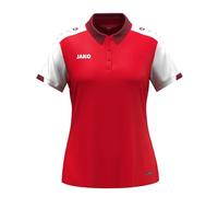 JAKO Dynamic Poloshirt Damen 114 - rot/weiß/dunkelrot S