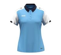 JAKO Damen Poloshirt Dynamic 6370D-431 100% rec. Polyester Himmelblau/Weiß/Marine Größe S