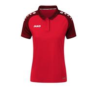 JAKO Damen Poloshirt Performance, Rot/Schwarz, 36