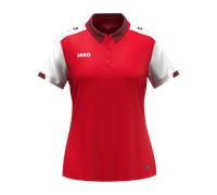 JAKO Damen Poloshirt Dynamic Rot/Weiß/Dunkelrot Größe XL