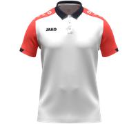 JAKO Unisex Poloshirt Dynamic, weiß/Coral/Marine, L
