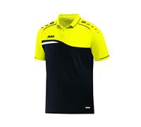 JAKO Herren 2. Polo Competition 2 0, Schwarz/Soft Yellow, 140 EU